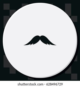Mustache icon. Flat illustration.
