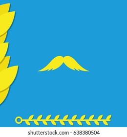 Mustache icon. Flat illustration.