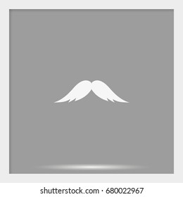 Mustache icon. Flat illustration.