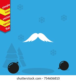 Mustache icon. Flat illustration.