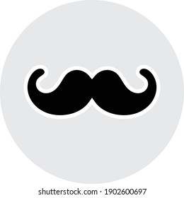 Mustache icon, hipster vintage symbol vector design. Great for mobile app, web design, print materials, etc.