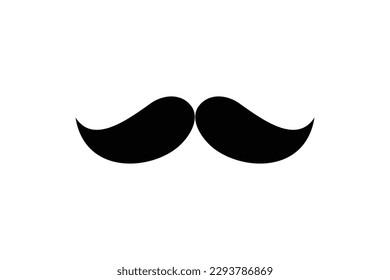 Icono de bigote. ilustración de bigote aislada en fondo blanco