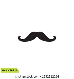 mustache icon illustration simple design element vector logo template