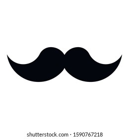 Mustache icon isolated on white background. Vector illustration. Eps 10.