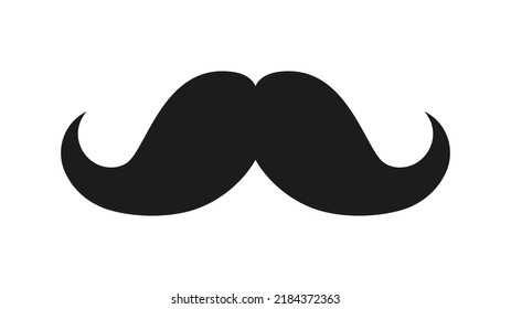 Mustache icon isolated on white background. Retro style. Vector illustration