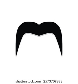 Mustache icon isolated on white background.