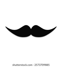 Mustache icon isolated on white background.