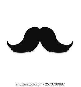 Mustache icon isolated on white background.