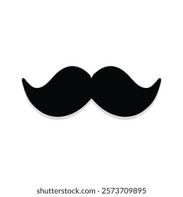 Mustache icon isolated on white background.