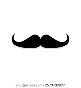 Mustache icon isolated on white background.