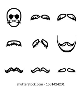 mustache icon isolated sign symbol vector illustration - Collection of high quality black style vector icons

