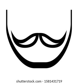 mustache icon isolated sign symbol vector illustration - high quality black style vector icons
