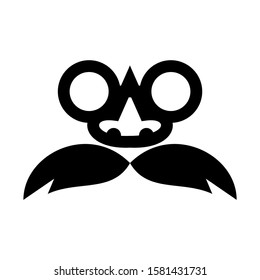 mustache icon isolated sign symbol vector illustration - high quality black style vector icons
