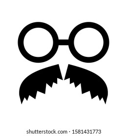 mustache icon isolated sign symbol vector illustration - high quality black style vector icons
