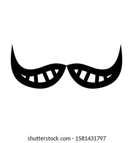 mustache icon isolated sign symbol vector illustration - high quality black style vector icons
