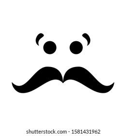 mustache icon isolated sign symbol vector illustration - high quality black style vector icons
