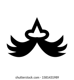 mustache icon isolated sign symbol vector illustration - high quality black style vector icons
