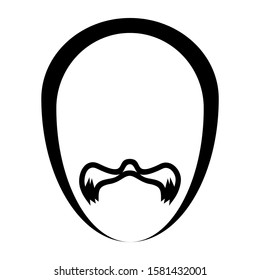 mustache icon isolated sign symbol vector illustration - high quality black style vector icons
