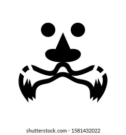 mustache icon isolated sign symbol vector illustration - high quality black style vector icons

