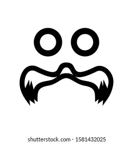 mustache icon isolated sign symbol vector illustration - high quality black style vector icons
