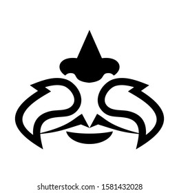 mustache icon isolated sign symbol vector illustration - high quality black style vector icons
