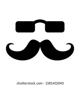 mustache icon isolated sign symbol vector illustration - high quality black style vector icons
