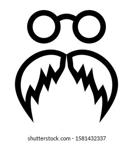 mustache icon isolated sign symbol vector illustration - high quality black style vector icons
