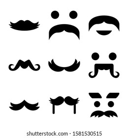 mustache icon isolated sign symbol vector illustration - Collection of high quality black style vector icons
