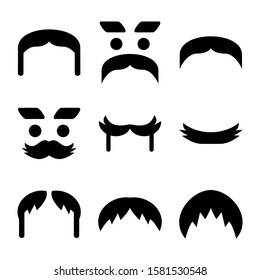 mustache icon isolated sign symbol vector illustration - Collection of high quality black style vector icons
