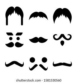 mustache icon isolated sign symbol vector illustration - Collection of high quality black style vector icons
