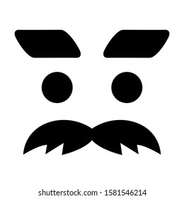 mustache icon isolated sign symbol vector illustration - high quality black style vector icons
