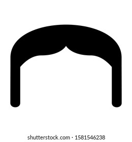 mustache icon isolated sign symbol vector illustration - high quality black style vector icons
