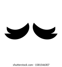 mustache icon isolated sign symbol vector illustration - high quality black style vector icons
