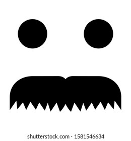 mustache icon isolated sign symbol vector illustration - high quality black style vector icons
