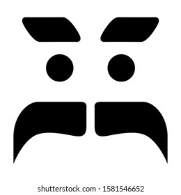 mustache icon isolated sign symbol vector illustration - high quality black style vector icons

