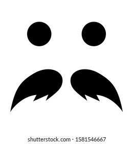 mustache icon isolated sign symbol vector illustration - high quality black style vector icons
