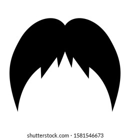 mustache icon isolated sign symbol vector illustration - high quality black style vector icons
