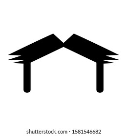 mustache icon isolated sign symbol vector illustration - high quality black style vector icons
