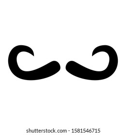 mustache icon isolated sign symbol vector illustration - high quality black style vector icons
