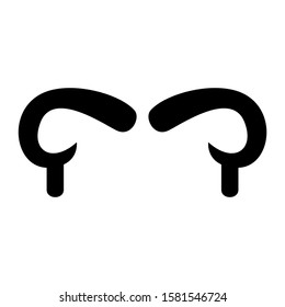 mustache icon isolated sign symbol vector illustration - high quality black style vector icons

