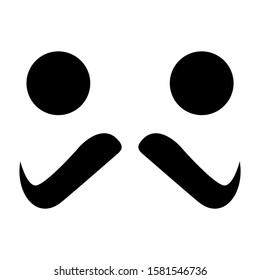mustache icon isolated sign symbol vector illustration - high quality black style vector icons
