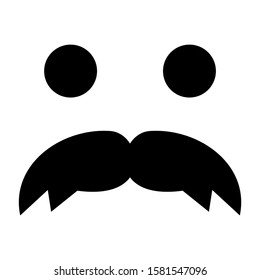 mustache icon isolated sign symbol vector illustration - high quality black style vector icons
