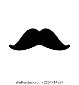 Mustache icon line isolated on white background. Black flat thin icon on modern outline style. Linear symbol and editable stroke. Simple and pixel perfect stroke vector illustration