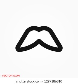 Mustache icon logo, illustration, vector sign symbol for design