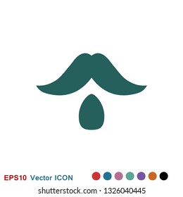 Mustache icon logo, illustration, vector sign symbol for design