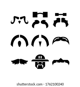 mustache  icon or logo isolated sign symbol vector illustration - Collection of high quality black style vector icons
