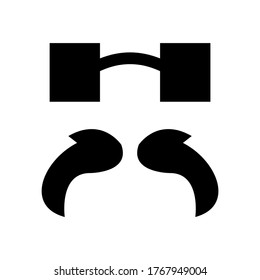 mustache  icon or logo isolated sign symbol vector illustration - high quality black style vector icons
