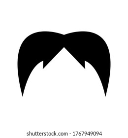 mustache  icon or logo isolated sign symbol vector illustration - high quality black style vector icons
