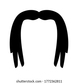 mustache icon or logo isolated sign symbol vector illustration - high quality black style vector icons
