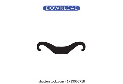 mustache icon or logo isolated sign symbol vector illustration - high quality black style vector icons.